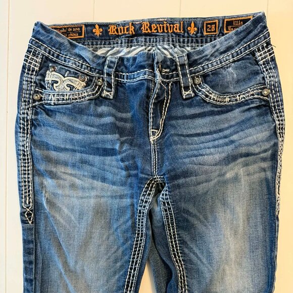 Rock Revival Ella Easy Boot Jeans | Size 28 | 29” Inseam | Heavy Stitch Bootcut - Picture 9 of 9